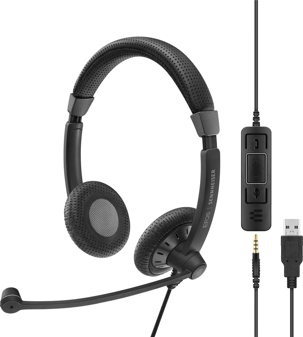 Headset EPOS SENNHEISER IMPACT SC 75 USB MS, USB Type-A, e zezë