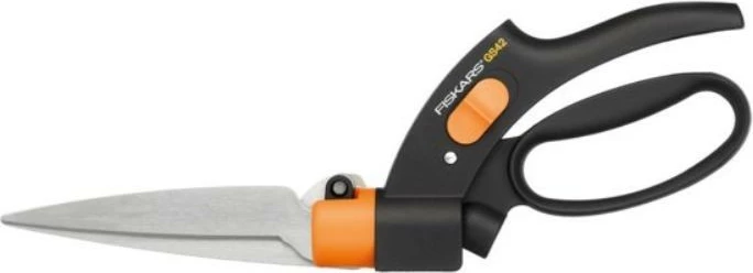 Gërshërë bari Fiskars GS42 Servo-System, 14 cm, Inox, Zezë/Portokalli