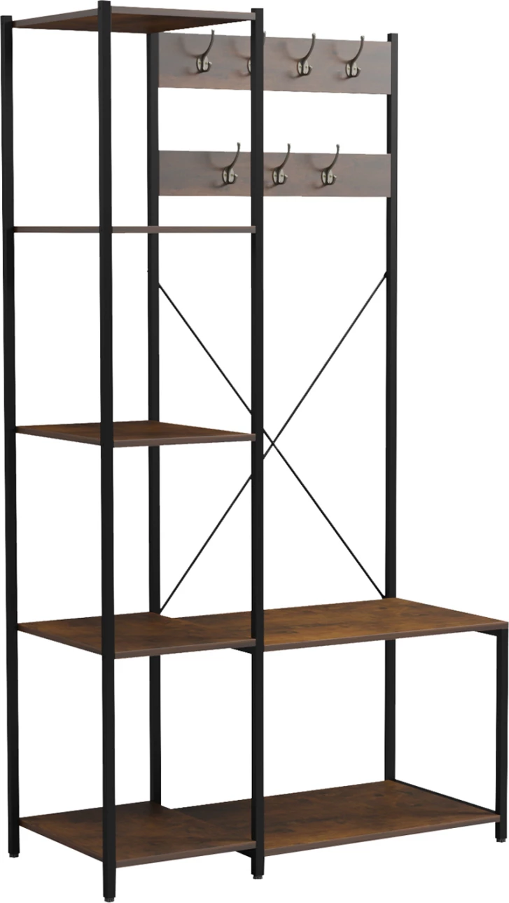 Mobilje hyrëse, gardërobë e hapur ARANJA FH18083 metal-melaminë 100x46x180Hcm