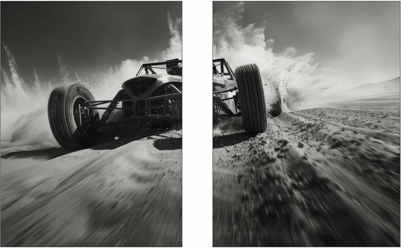 Piktura dekorative me kornizë MDF (2 copë), Wallity, Mp2-00118, 40x50cm