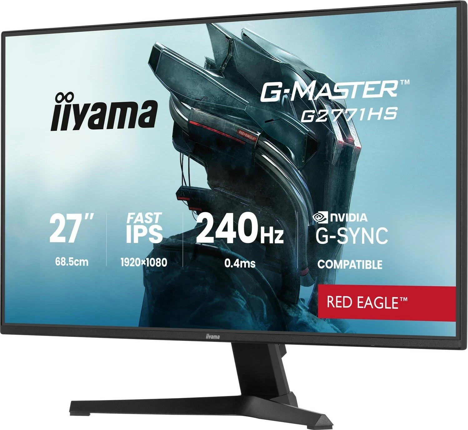 Monitor gaming iiyama G-Master G2771HS-B1 Red Eagle 27 inch, Full HD, 240Hz, Fast IPS, i zi