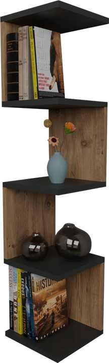 Raft muri antracit, 25x25x109cm