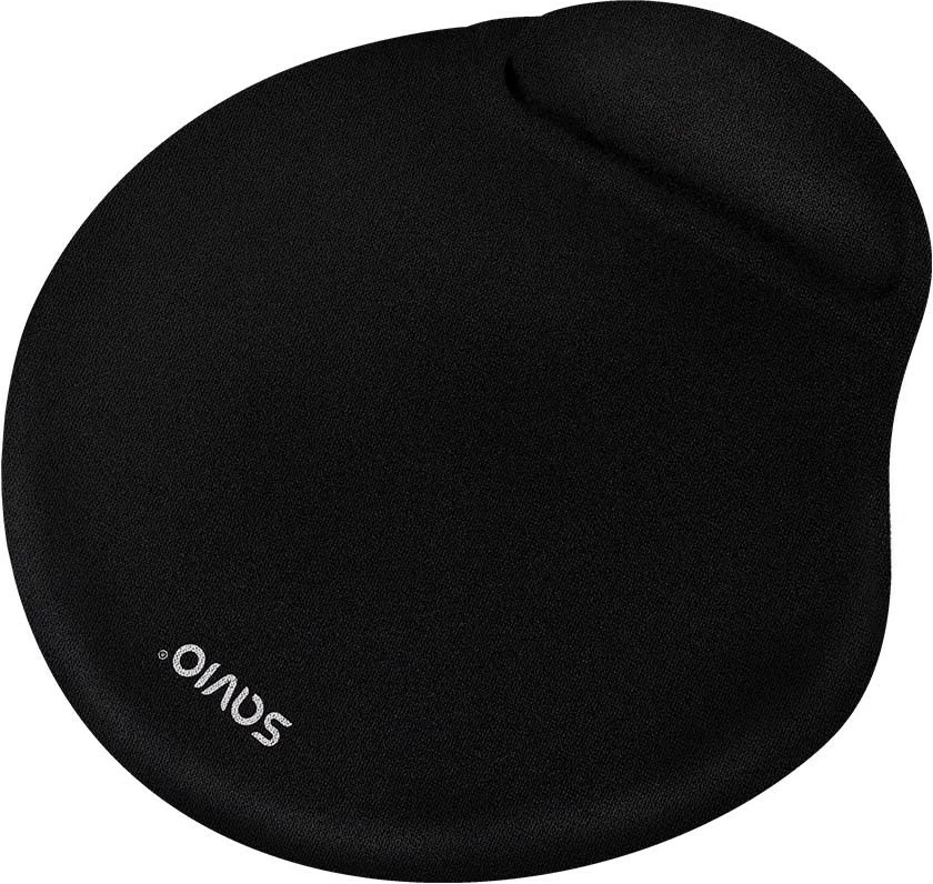 Mauspad Savio MP-02 me jastëk xheli për kyç, i zi