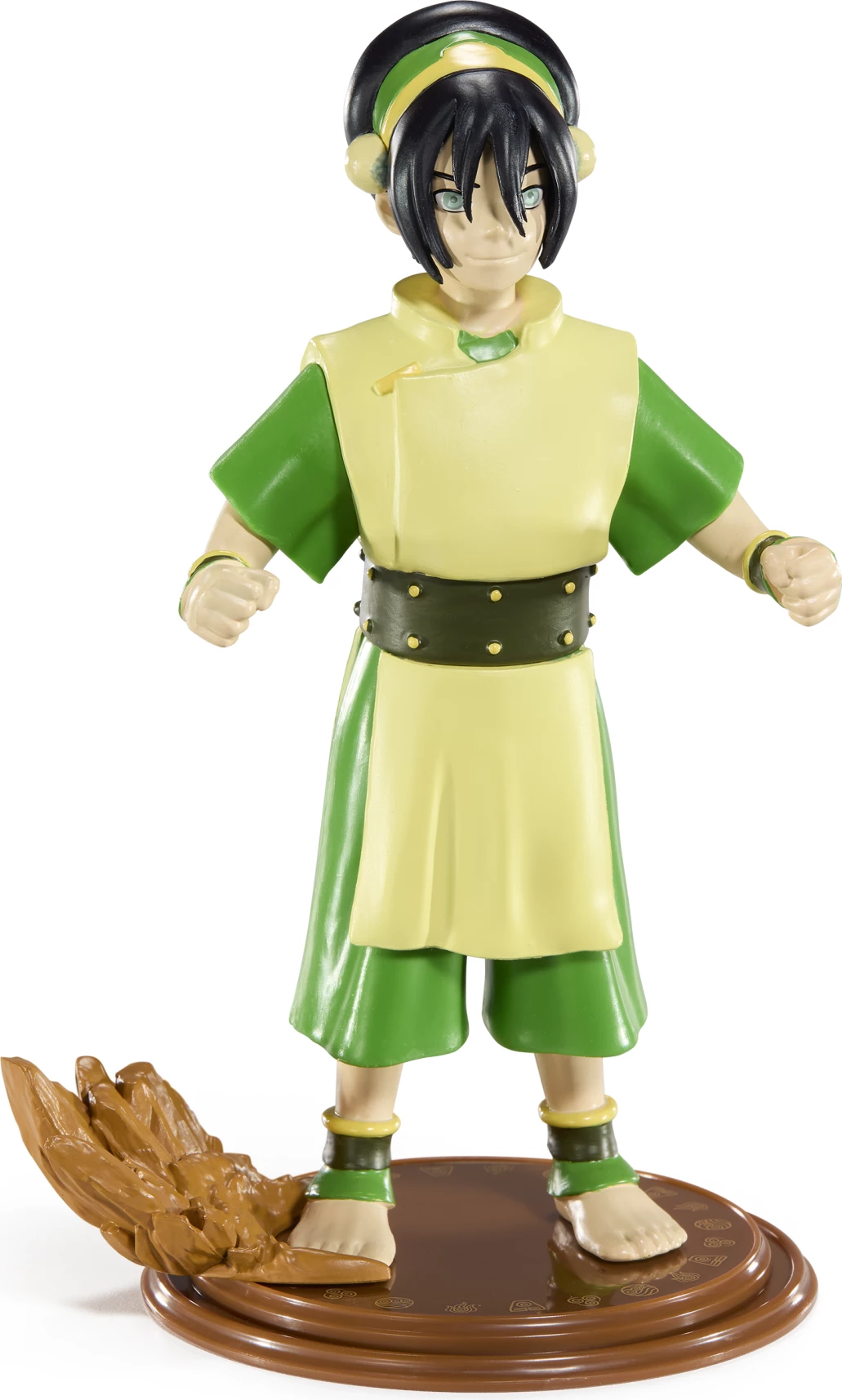 Figurë NOBLE COLLECTION Bendyfigs Toph 17 cm, e pozueshme, me bazë ekspozimi, 7+, jeshile/verdhë