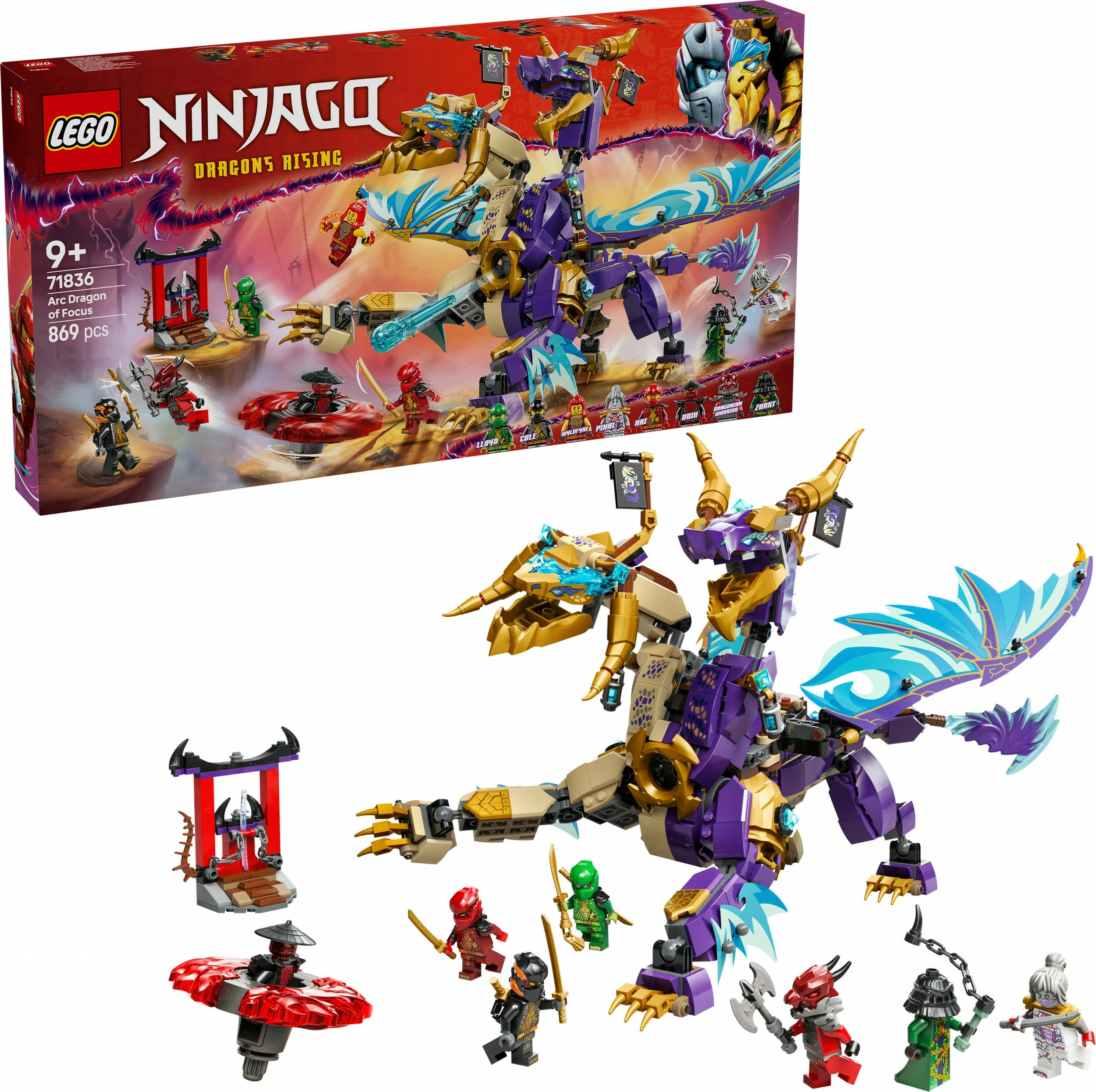 Set ndërtimi LEGO Ninjago 71836 Lichtbogendrache, 869 pjesë, multikolor