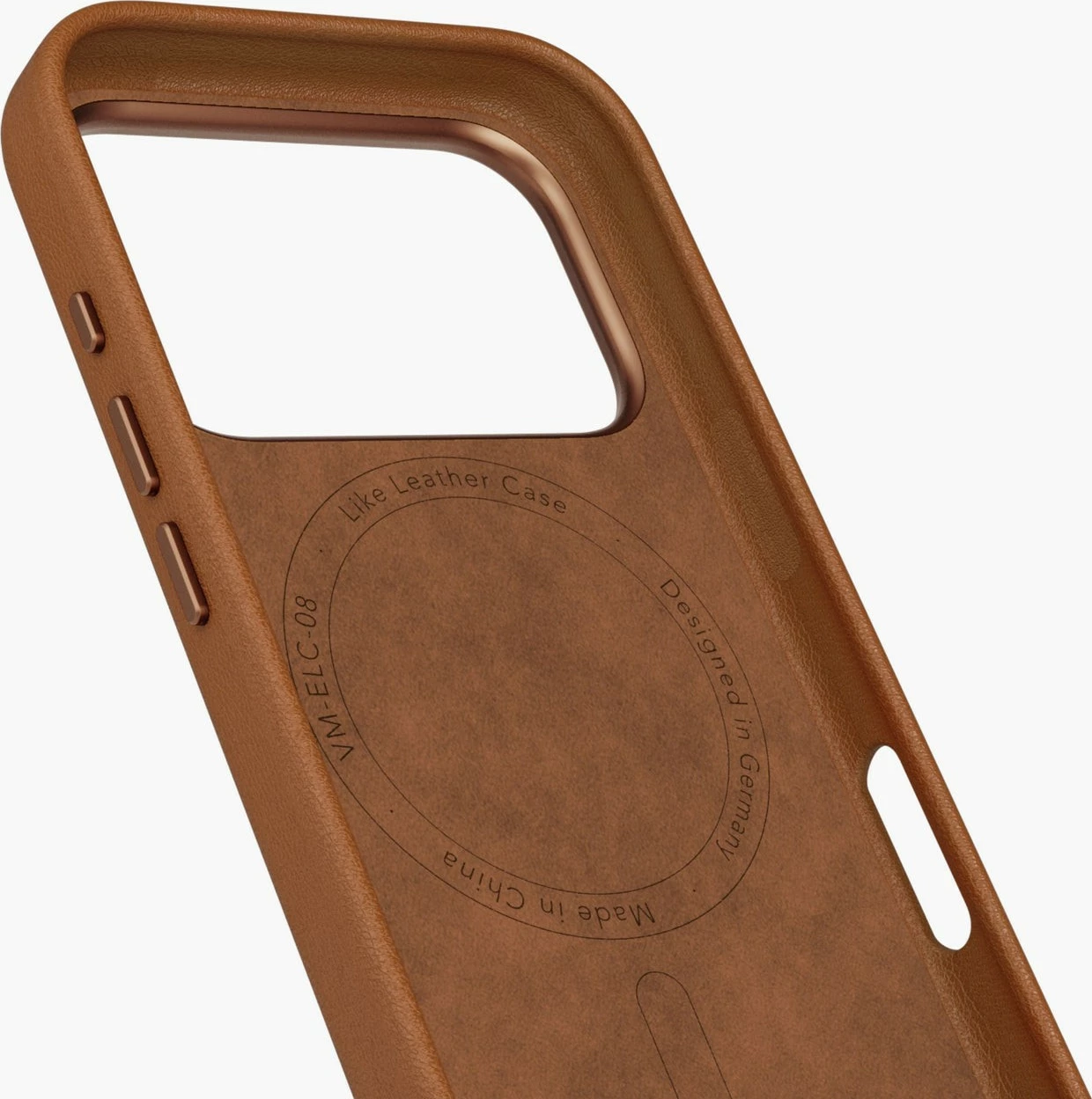 Mbështjellës Vonmählen Like Leather për iPhone 17 Pro, kafe