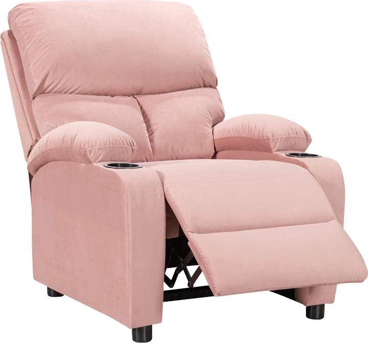 Karrige relaksuese me mbajtëse gotash Gartia kadife ngjyrë mollë e kalbur 79x94x102cm