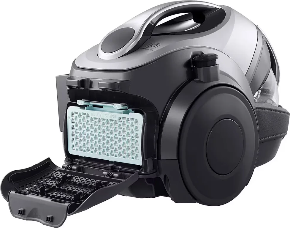 Fshesë me korrent, LG, VK8506NHA, bagless me Compressor, sistem filtrimi 2-shtresor, tub teleskopik, gri