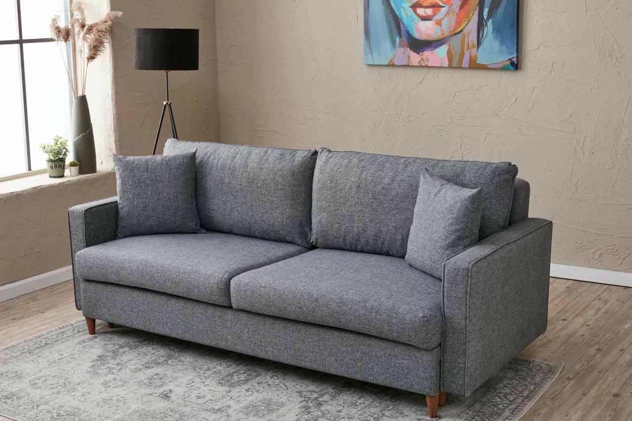 Divan-krevat treshe, ngjyrë gri, Atelier del Sofa, Eva