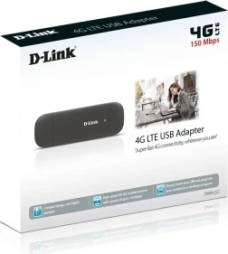 Modem USB D-Link DWM-222, 4G LTE, i lëvizshëm, ngjyrë e zezë