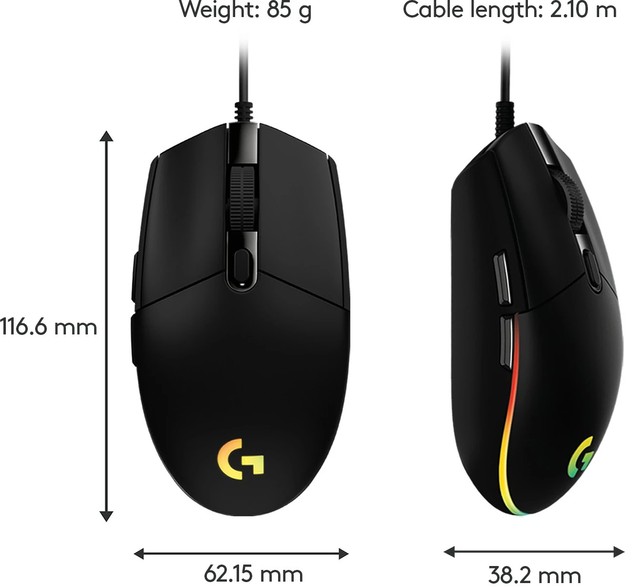 Maus Gaming me Ndriçim RGB Logitech G203 LIGHTSYNC