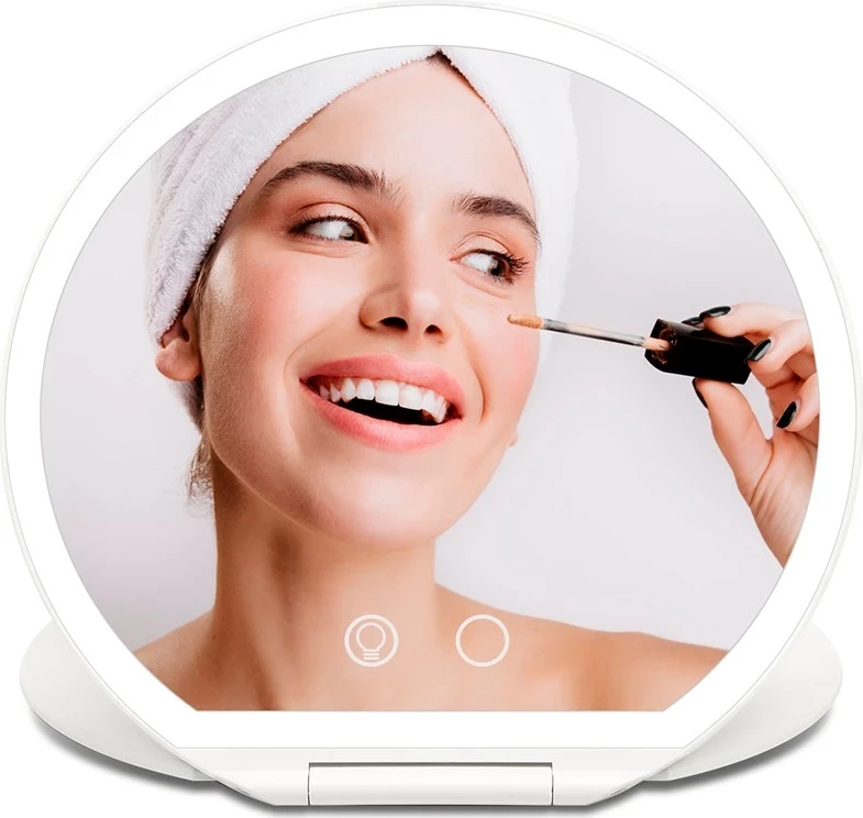 Pasqyrë make-up Girmi BE03, e bardhë