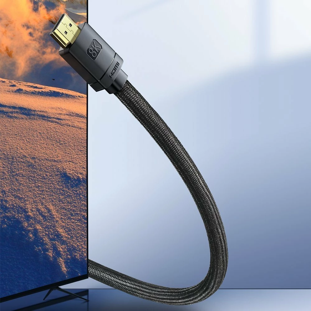 Kabllo HDMI Baseus CAKGQ-L01, 3m, 8K, 48Gbps, e zezë