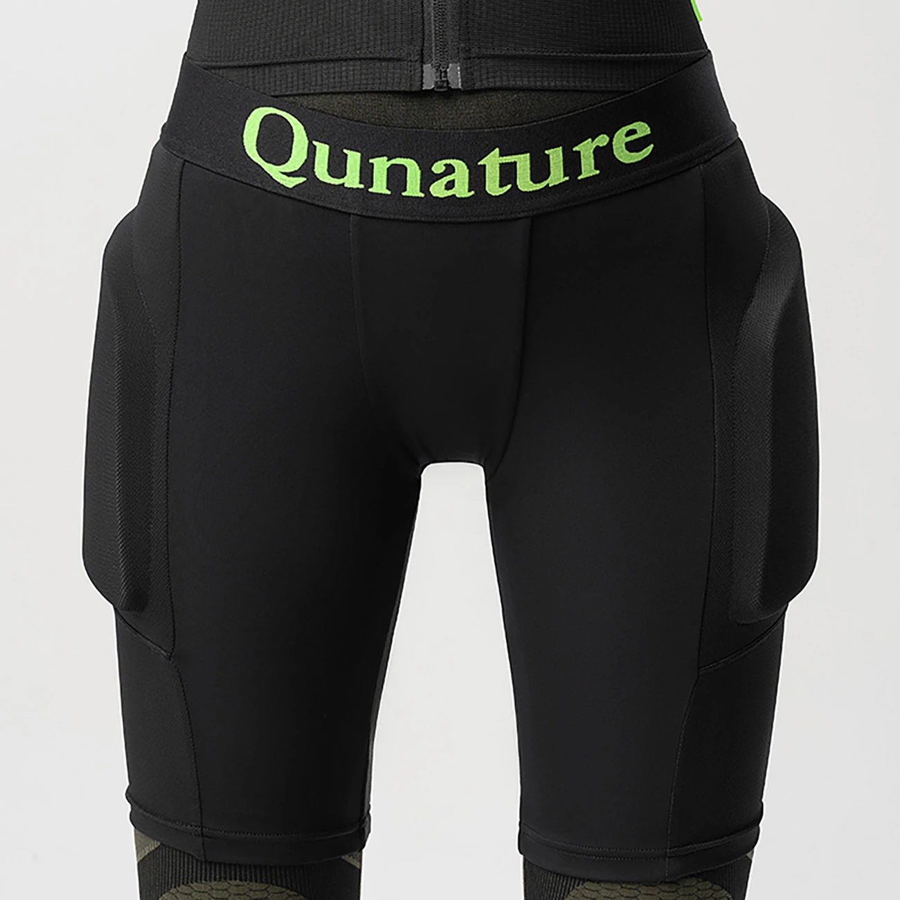 Pantallona mbrojtëse ijë Qunature Ski Basic S, EVA 12 mm, uniseks, e zezë