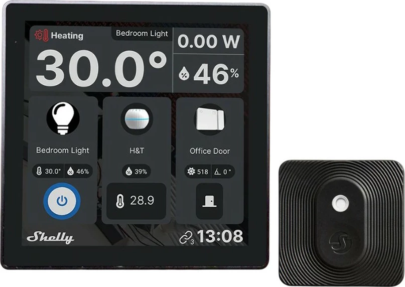 Aksesor i mençur Shelly Wall Display + BLU H&T, 8GB, Wi-Fi, Bluetooth, zi
