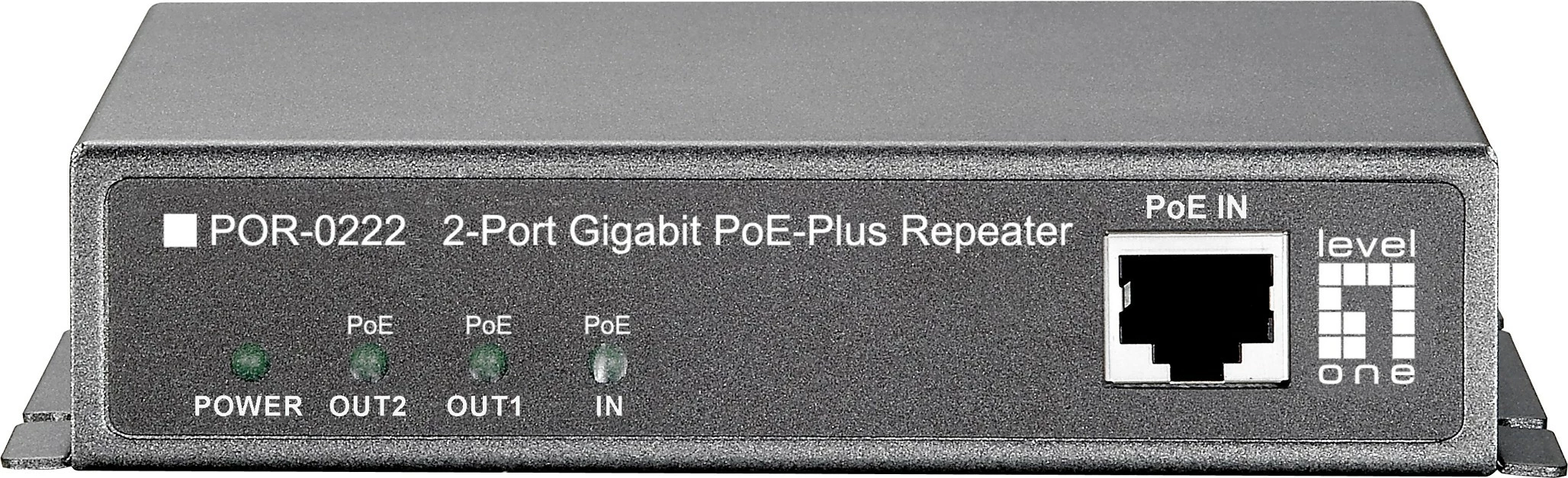 Repeater rrjeti LevelOne POR-0222, Gigabit PoE, 2 dalje PoE, i zi