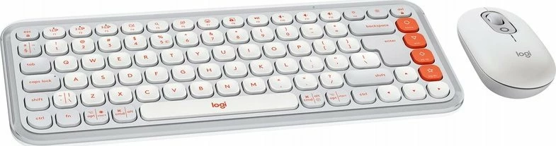 Set tastierë + maus Logitech POP Icon Combo 920-013141, Bluetooth, US INTL, pa numpad, i bardhë