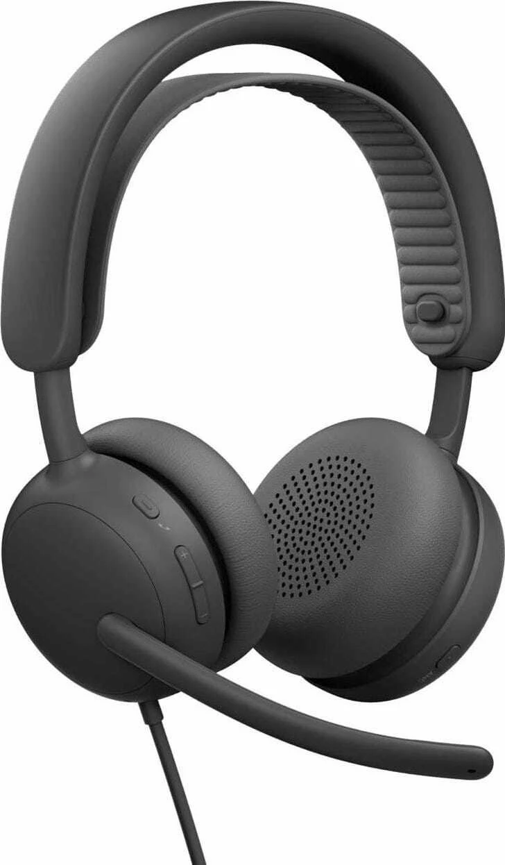 Kufje Logitech Zone Wired 2 981-001619, USB-C, me mikrofon, ANC hibride, kabllo 1.9 m, të zeza