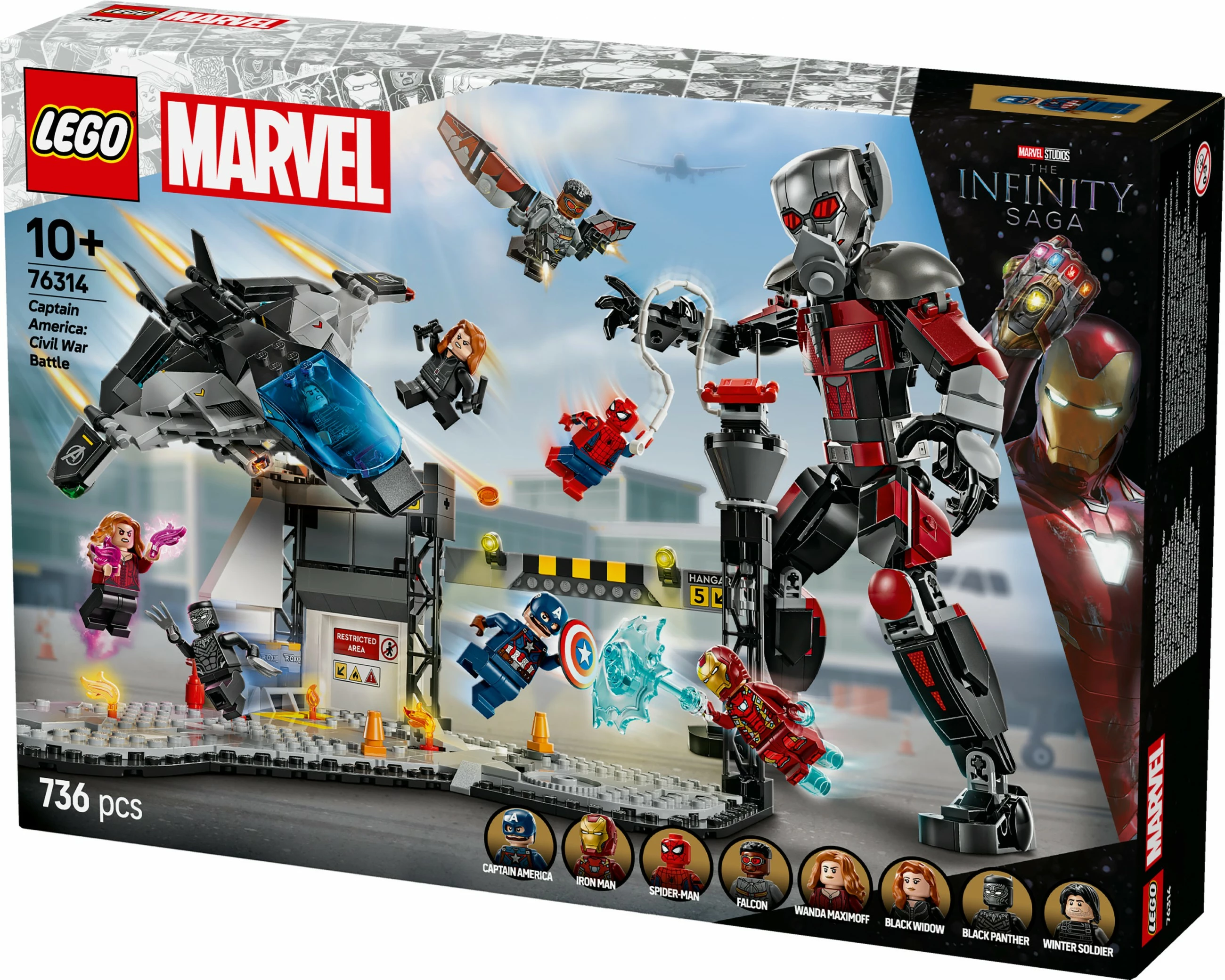 Set ndërtimi LEGO Super Heroes Marvel Captain America: Civil War, shumëngjyrësh