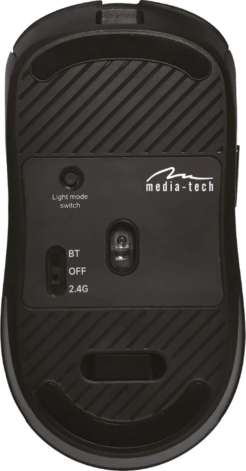 Maus wireless 2-në-1 Media tech MT1124, 3200 DPI, 6 butona, i zi