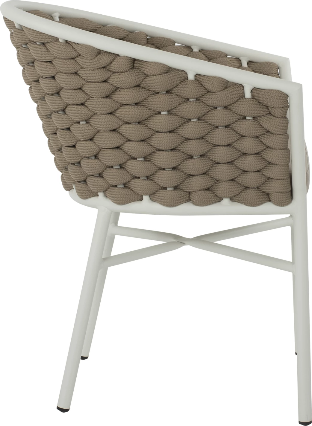 Karrige alumini FH5859.02, e bardhë dhe beixh me litar shkumë