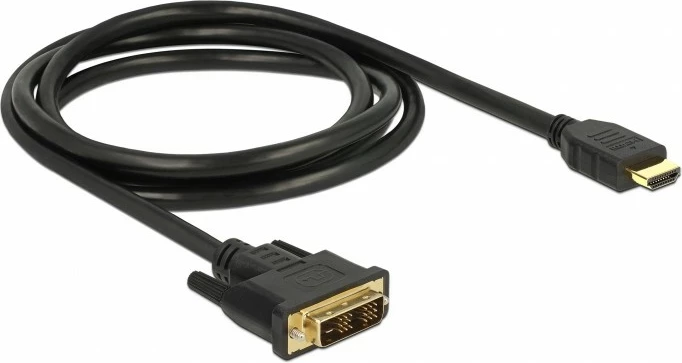 Kabllo DeLOCK 85583, DVI-D në HDMI, 1.5m, e zezë