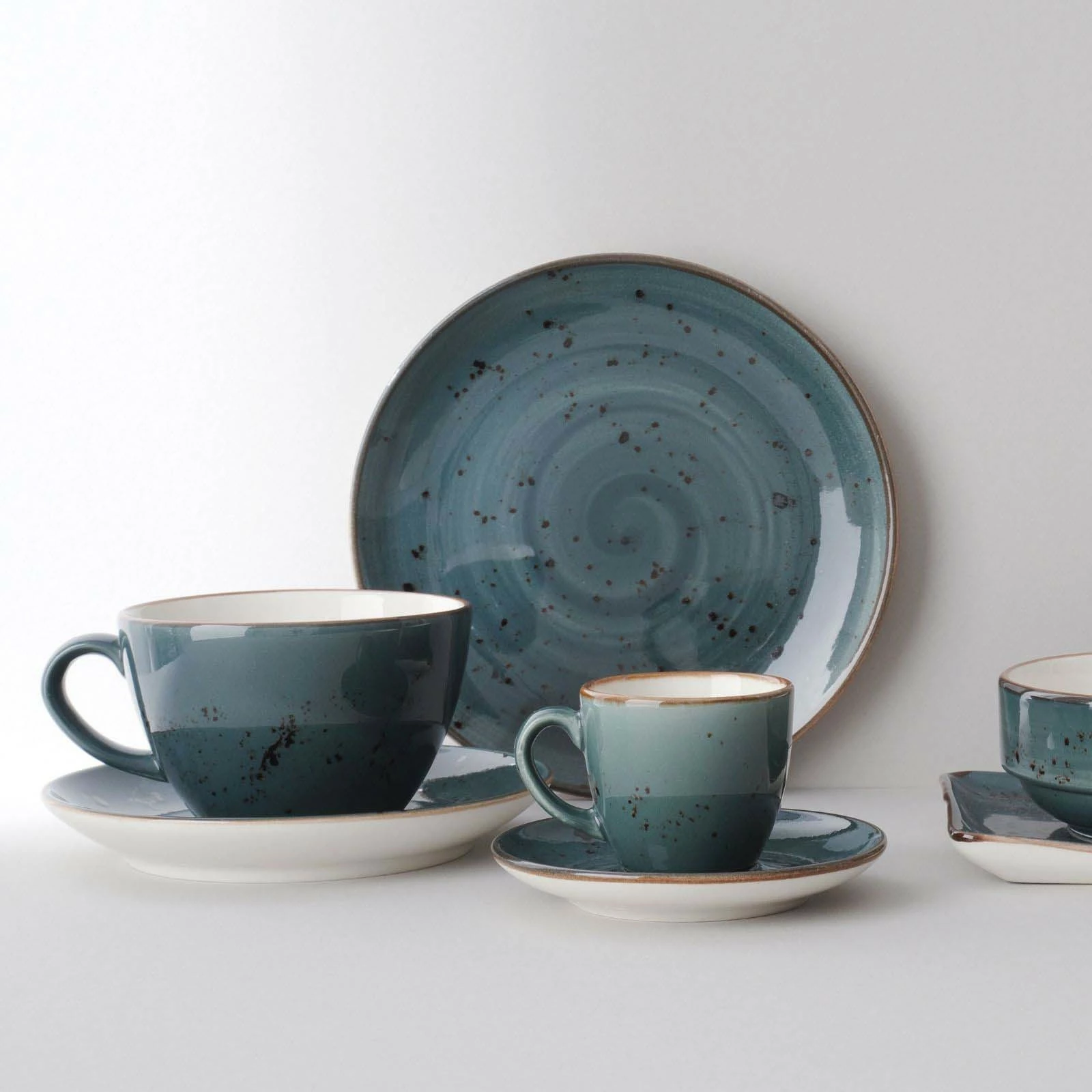 Pjatë e sheshtë Fine Dine Arando Ø240 mm, porcelan, gri, set 6 copë