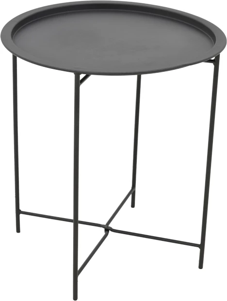 Tavolinë metalike e zezë, Φ46x52cm