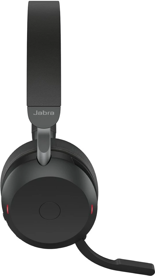 Kufje Jabra Evolve2 75 me Bluetooth dhe USB-A, me mbështetëse tavoline, e zezë