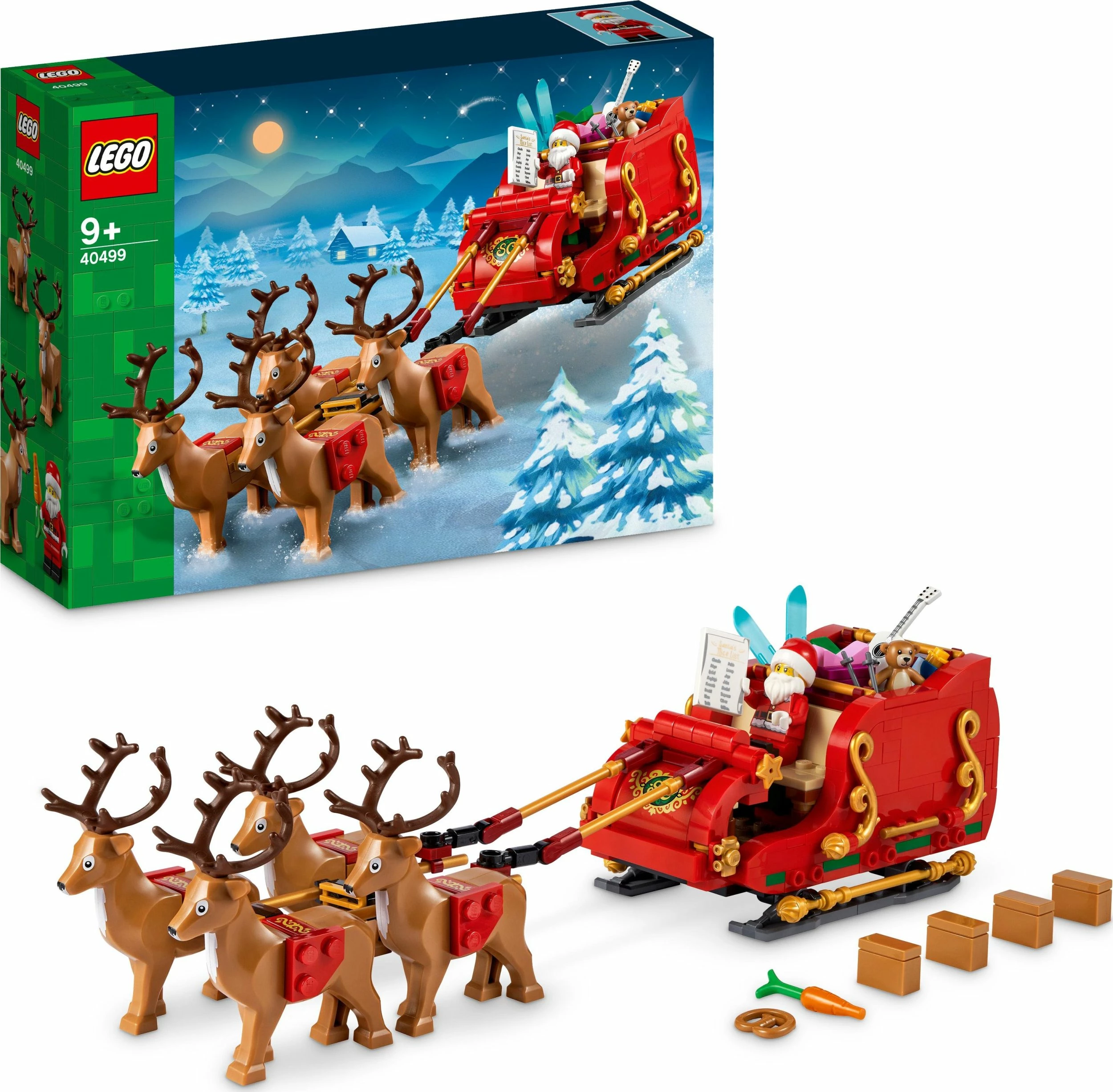 Set ndërtimi LEGO Santa's Sleigh 40499, 343 elemente, 9+
