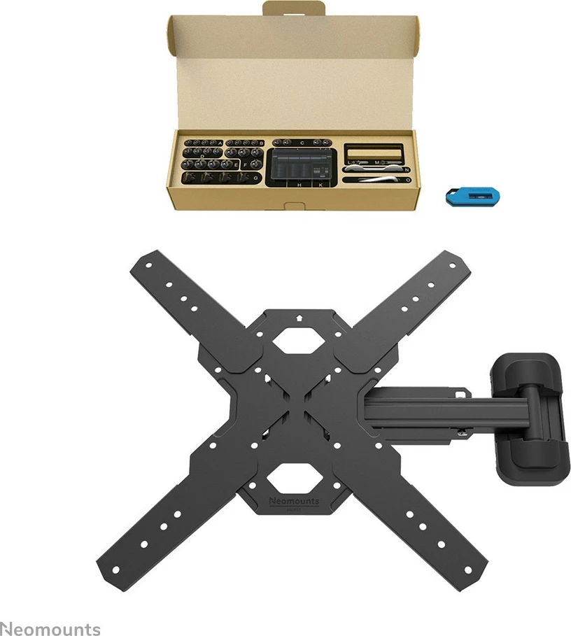 Mbajtës muri për TV Newstar Neomounts WL40S-840BL14, 32-65 inç, full motion, çelik, i zi