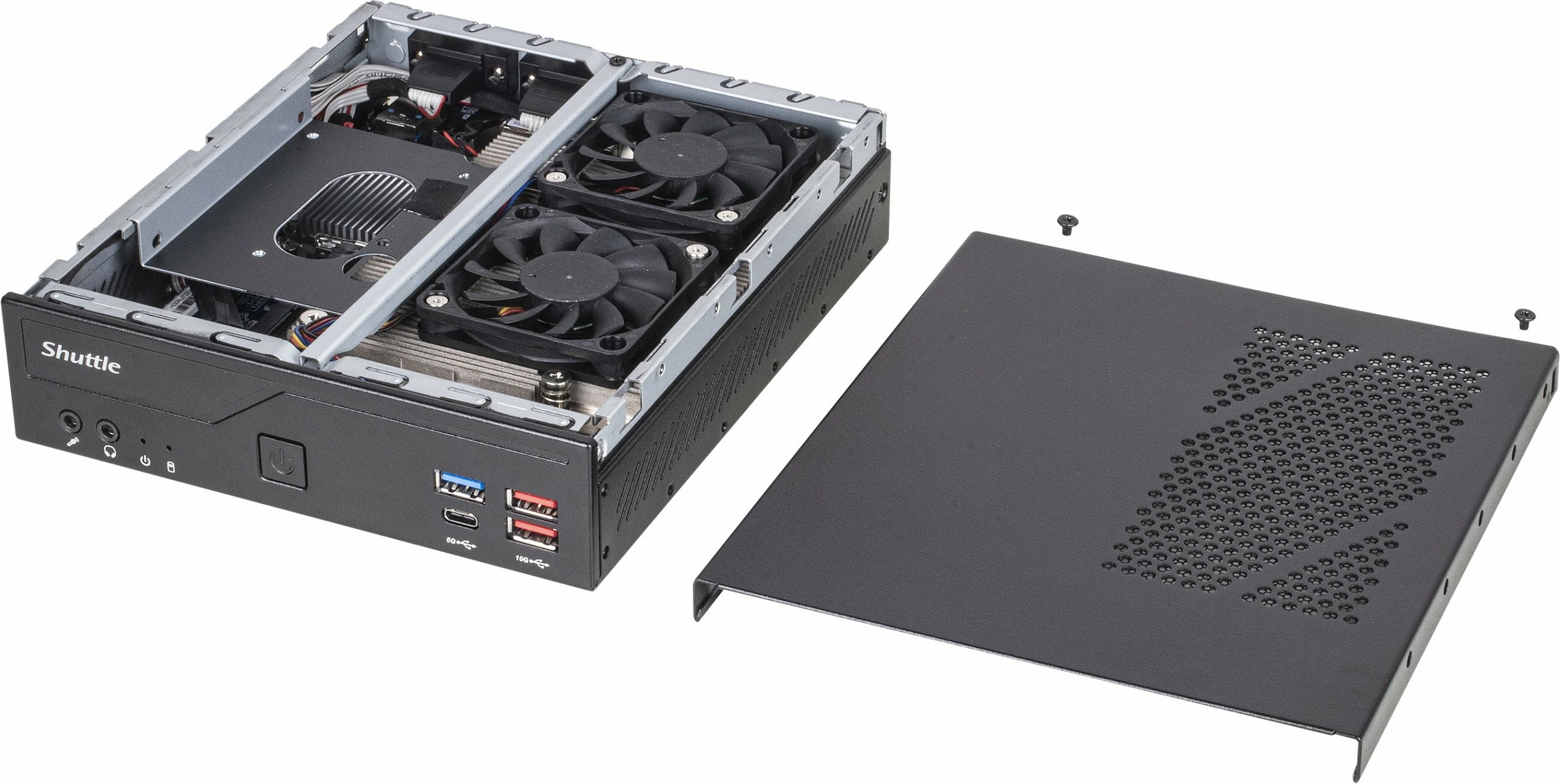 Mini PC Shuttle DH670V2, Intel H670, 1.35L, 2x HDMI, 2x DP, 2x 2.5G LAN, 2x COM, 8x USB, VESA, i zi