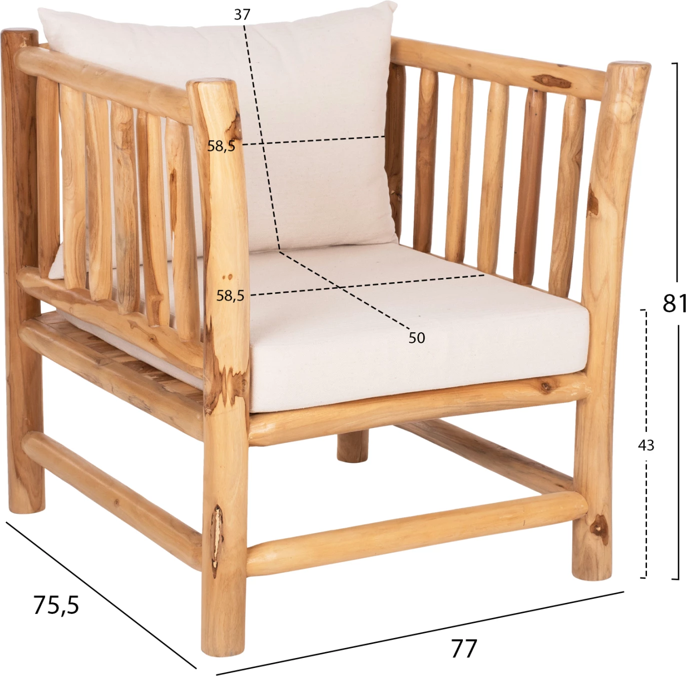 Set ulëse për kopsht FH9340, 4 pjesë, dru/të bardha
