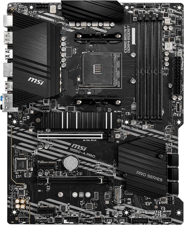 Pllakë amë MSI B550-A PRO 7C56-002R ATX AM4 DDR4, e zezë