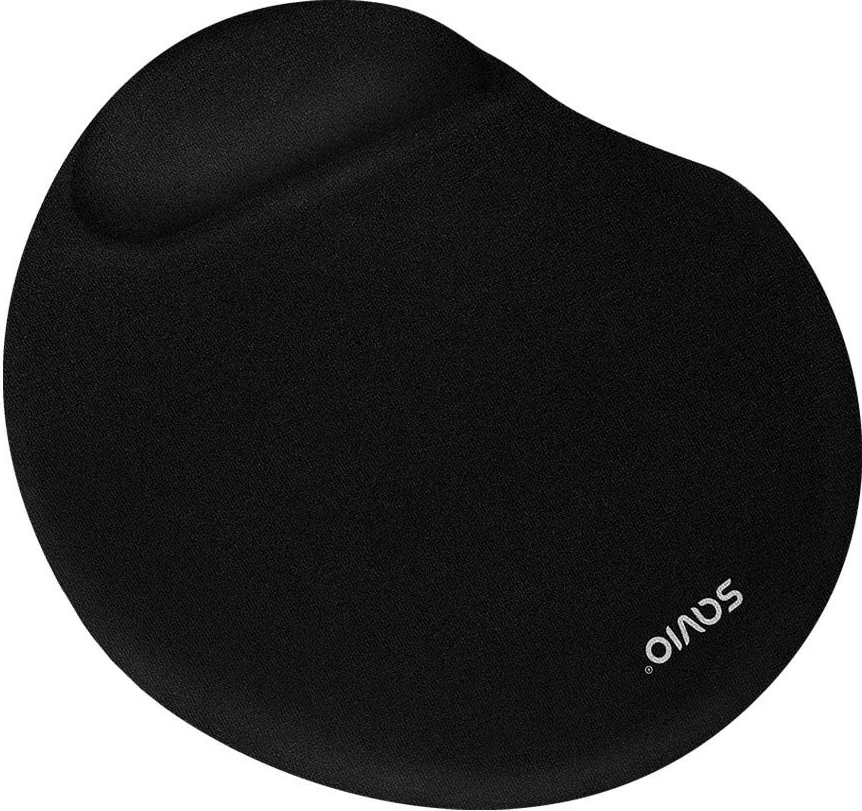 Mauspad Savio MP-02 me jastëk xheli për kyç, i zi