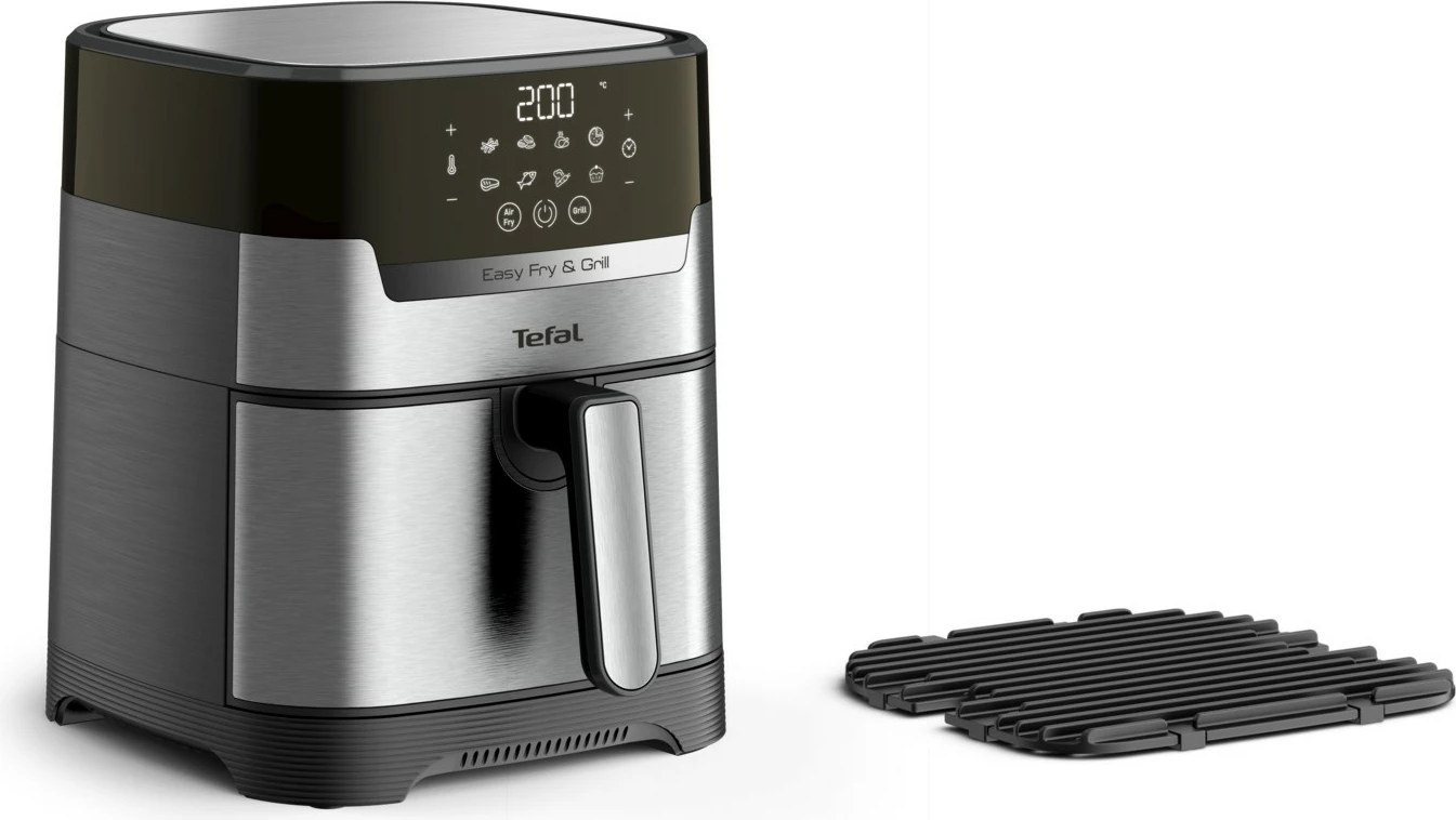 Fritezë me ajër të nxehtë Tefal Easy Fry & Grill EY505D, 4.2 L, çelik inox