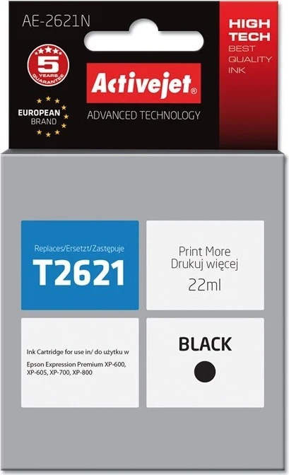 Ngjyrë zëvendësuese Activejet AE-2621N për printer Epson, 22 ml