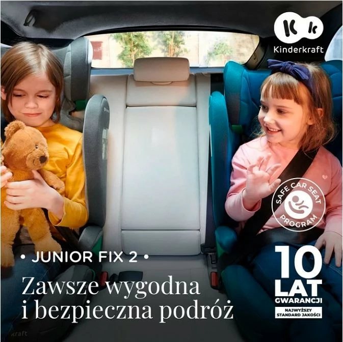 Ulëse makine për fëmijë Kinderkraft JUNIOR FIX 2 i-Size, 100-150 cm, Gri