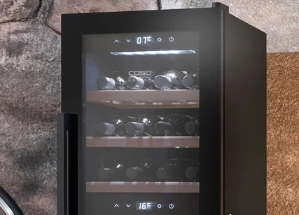 Frigorifer vere CASO WineExclusive 12, 12 shishe, 5–20°C, kompresor, e zezë