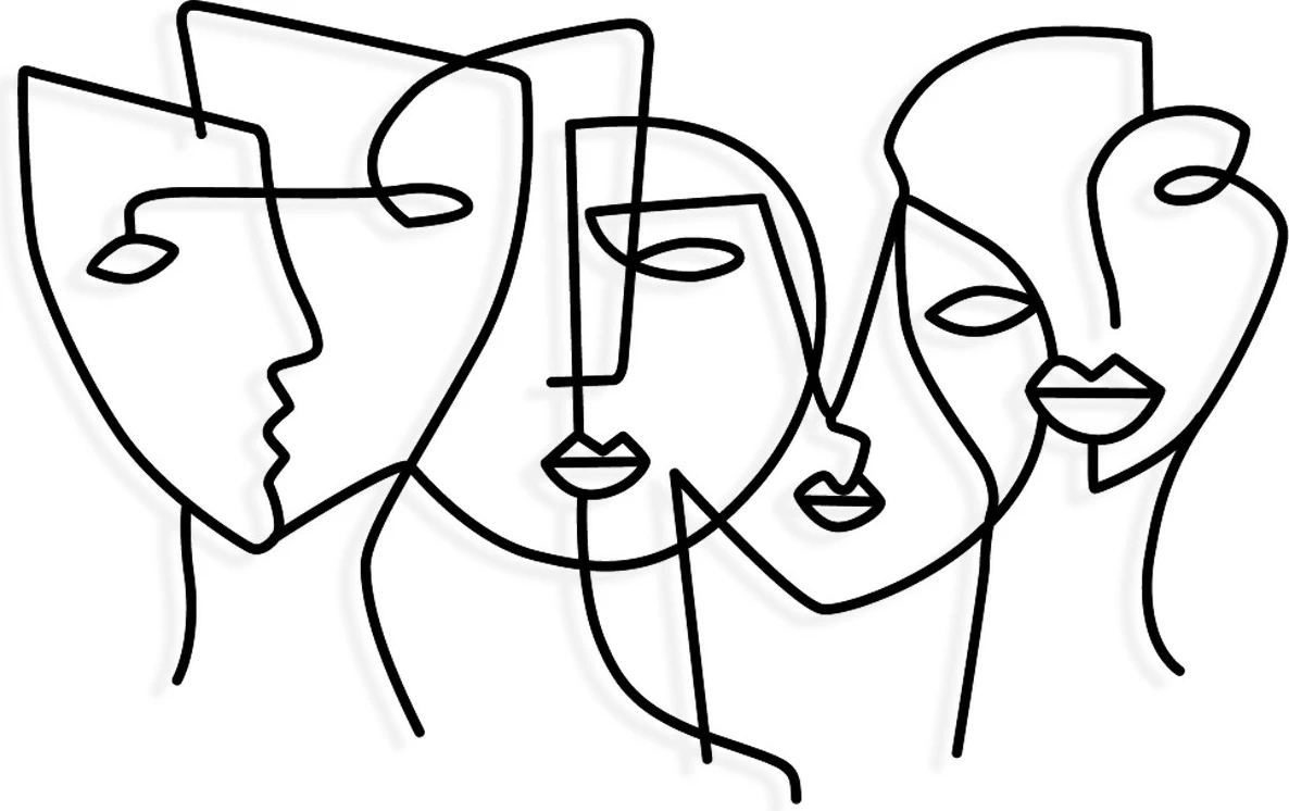 Aksesor dekorativ metalik për mur Wallity, Adrianus, ngjyrë e zezë