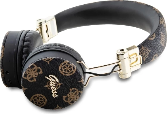 Kufje Guess GUBH70EPOSMK Bluetooth on-ear, Peony Script, IPX4, e zezë