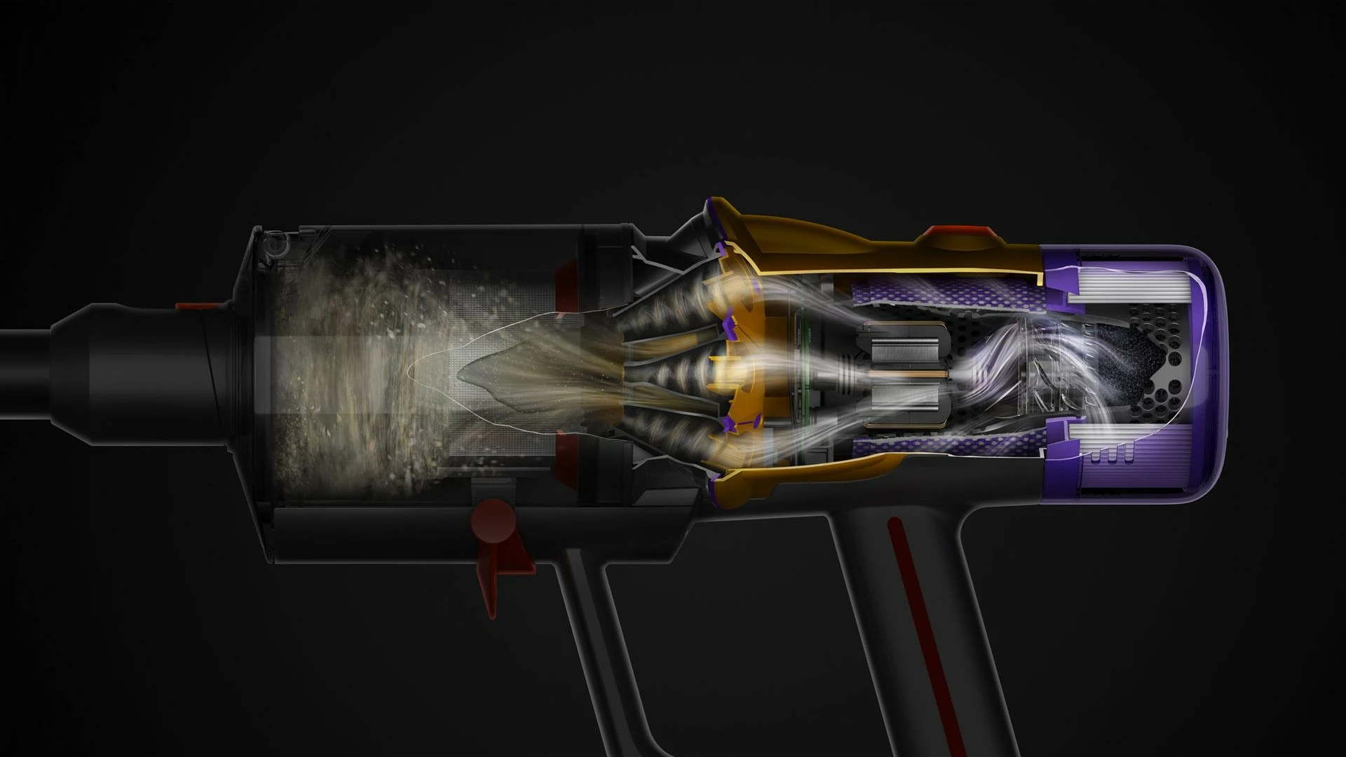 Fshesë me korrent Dyson V12 Detect Slim Absolute, 0.35 L, LCD, Nickel, Yellow