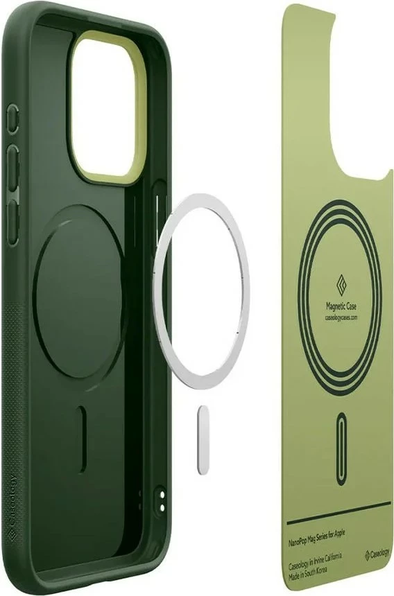 Mbështjellës për iPhone 15 Pro Spigen, i gjelbër [Ngjyra: Jeshile e errët]
