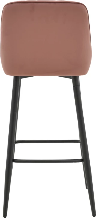 Karrige për bar Deppy, ngjyrë mollë e kalbur, kadife-metal, 43x54x102cm, set prej 2 copësh