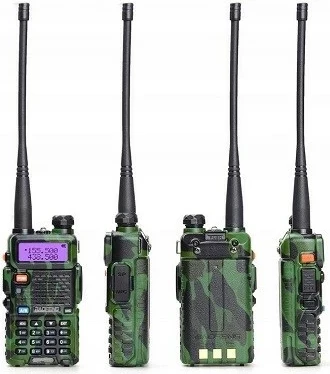 Walkie-talkie BAOFENG UV-5R HTQ Camov, 1800 mAh, Kamuflazh, set me aksesorë
