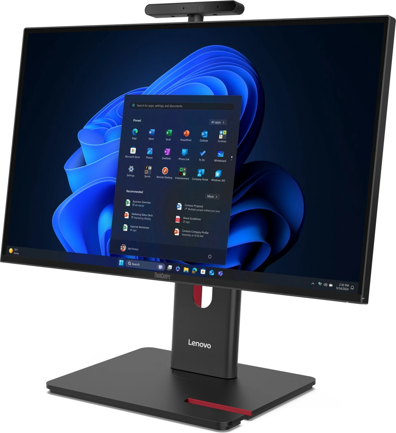 Kompjuter All-in-One Lenovo ThinkCentre u7 265 vPro ENT, 32GB RAM, 512GB SSD, 23.8 QHD, Windows 11 Pro