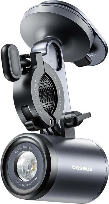 Mbajtës telefoni për biçikletë Baseus PrimeTrip 2-in-1 me dritë LED, i zi