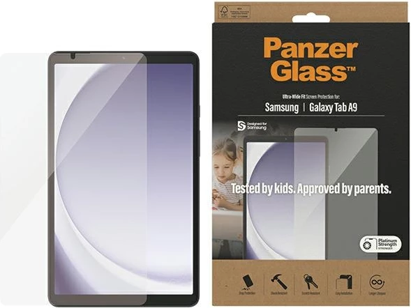 Xham mbrojtës PanzerGlass Ultra-Wide Fit për Samsung Galaxy Tab A9, i tejdukshëm