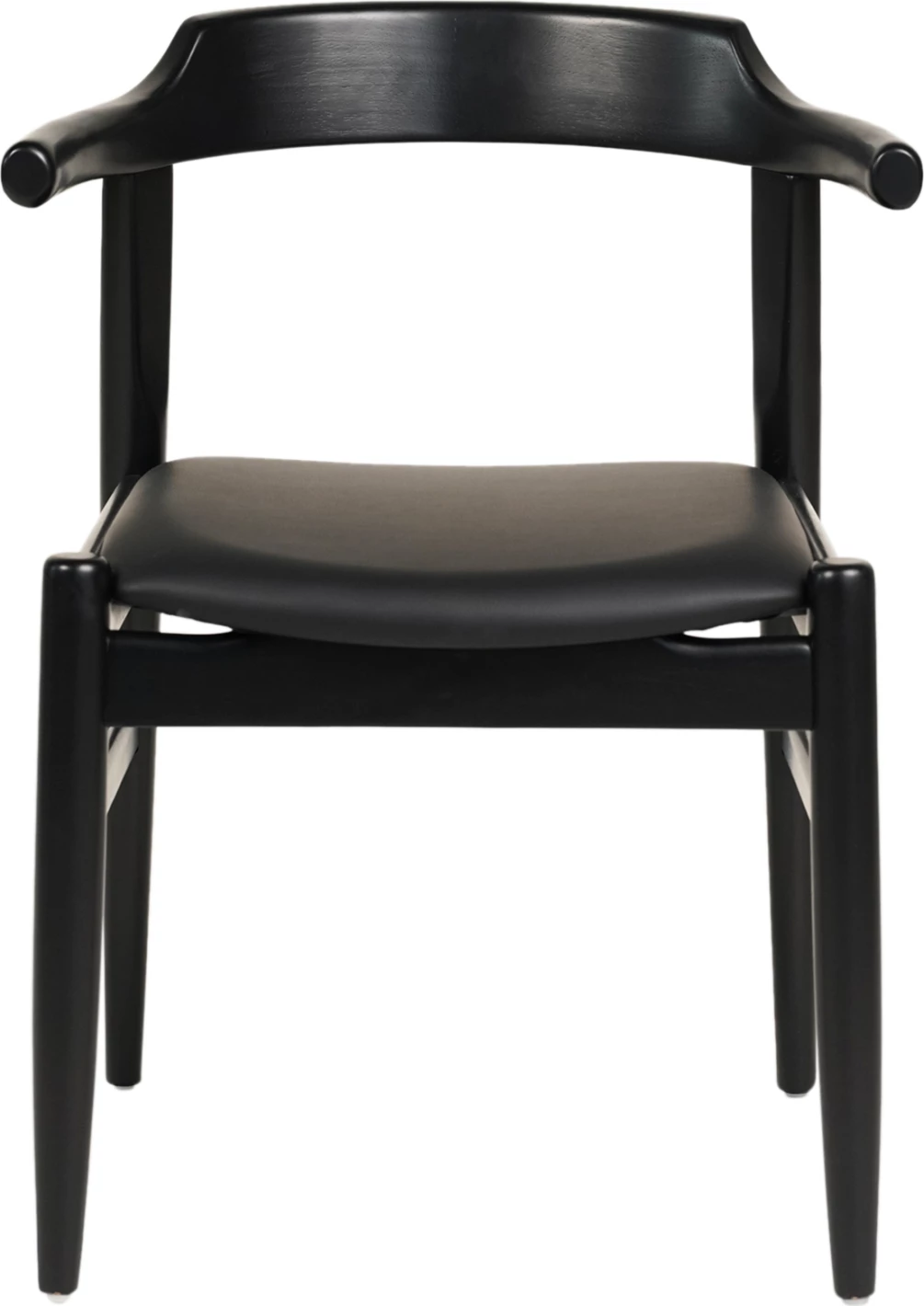 Karrige për ngrënie CERSEI FH9946.02 dru gome & PU ngjyrë e zezë 57x54x74Hcm