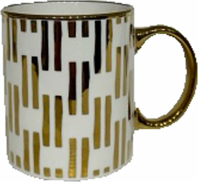 Filxhan Goldie, porcelan New Bone China, i bardhë me të artë, 8x8x10 cm